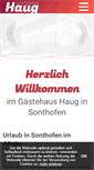 Mobile Screenshot of gaestehaus-haug.com